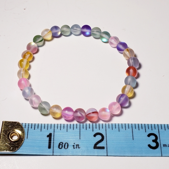 Bracelet, Elastic, Rainbow Colors - Picture 2 of 2